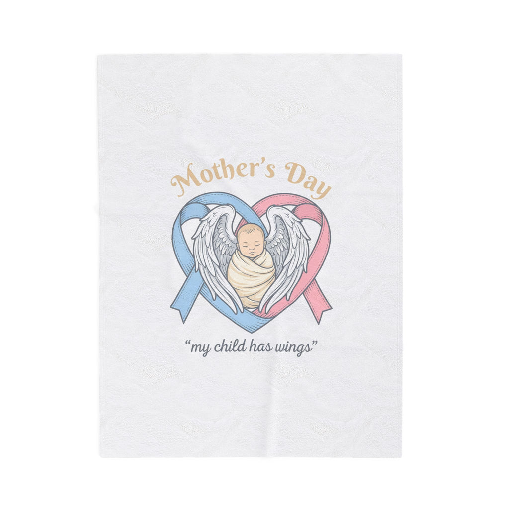 Mother's Day Memorial Blanket | Mother's Day typographic, bereavement mom blanket
