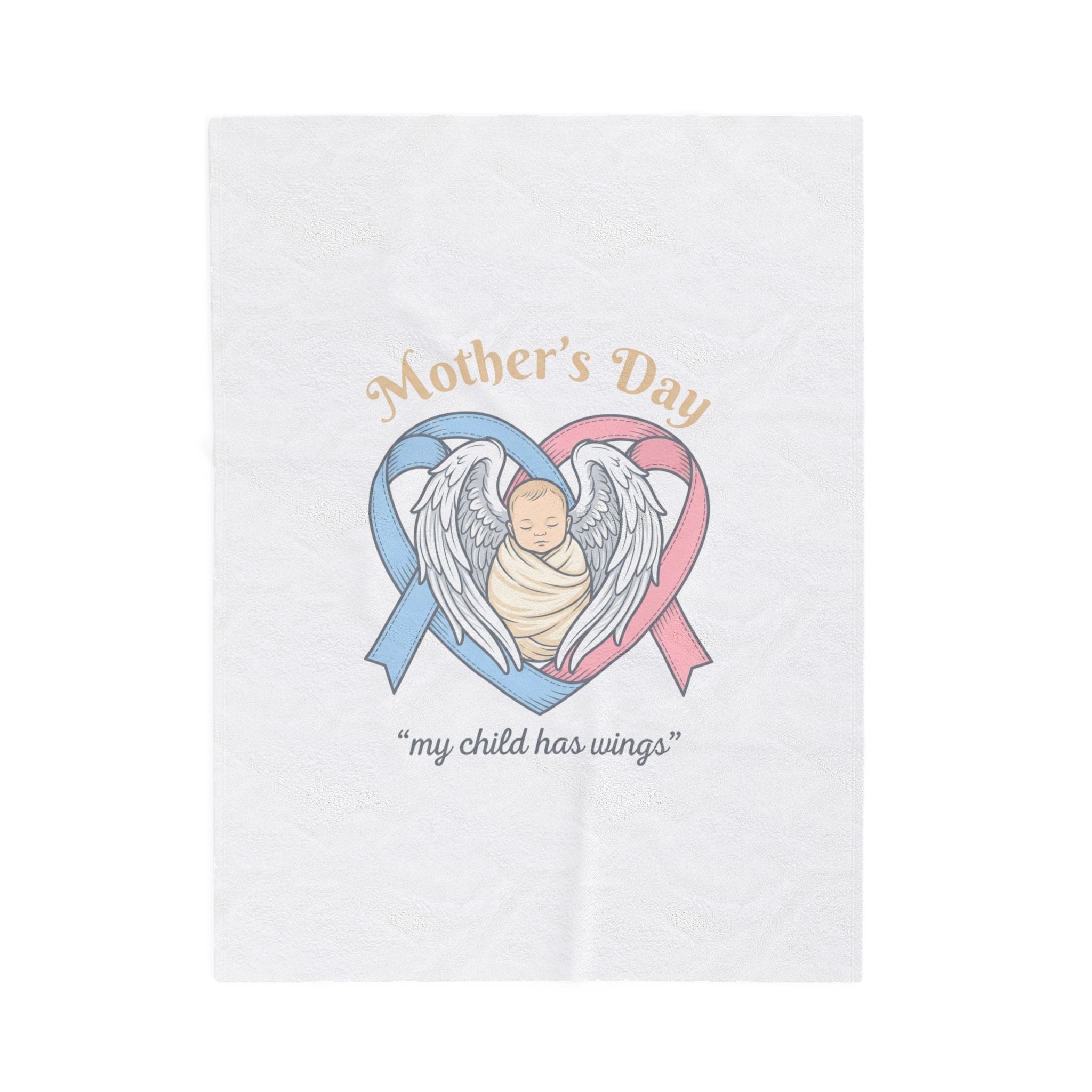 Mother's Day Memorial Blanket | Mother's Day typographic, bereavement mom blanket