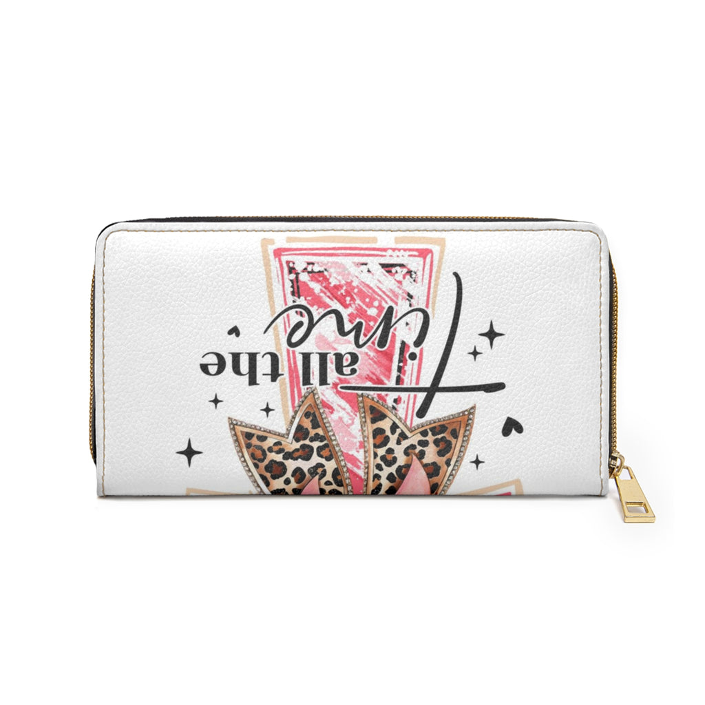 God Is Good Zipper Wallet — Pink Leopard Bow Faith Wallet