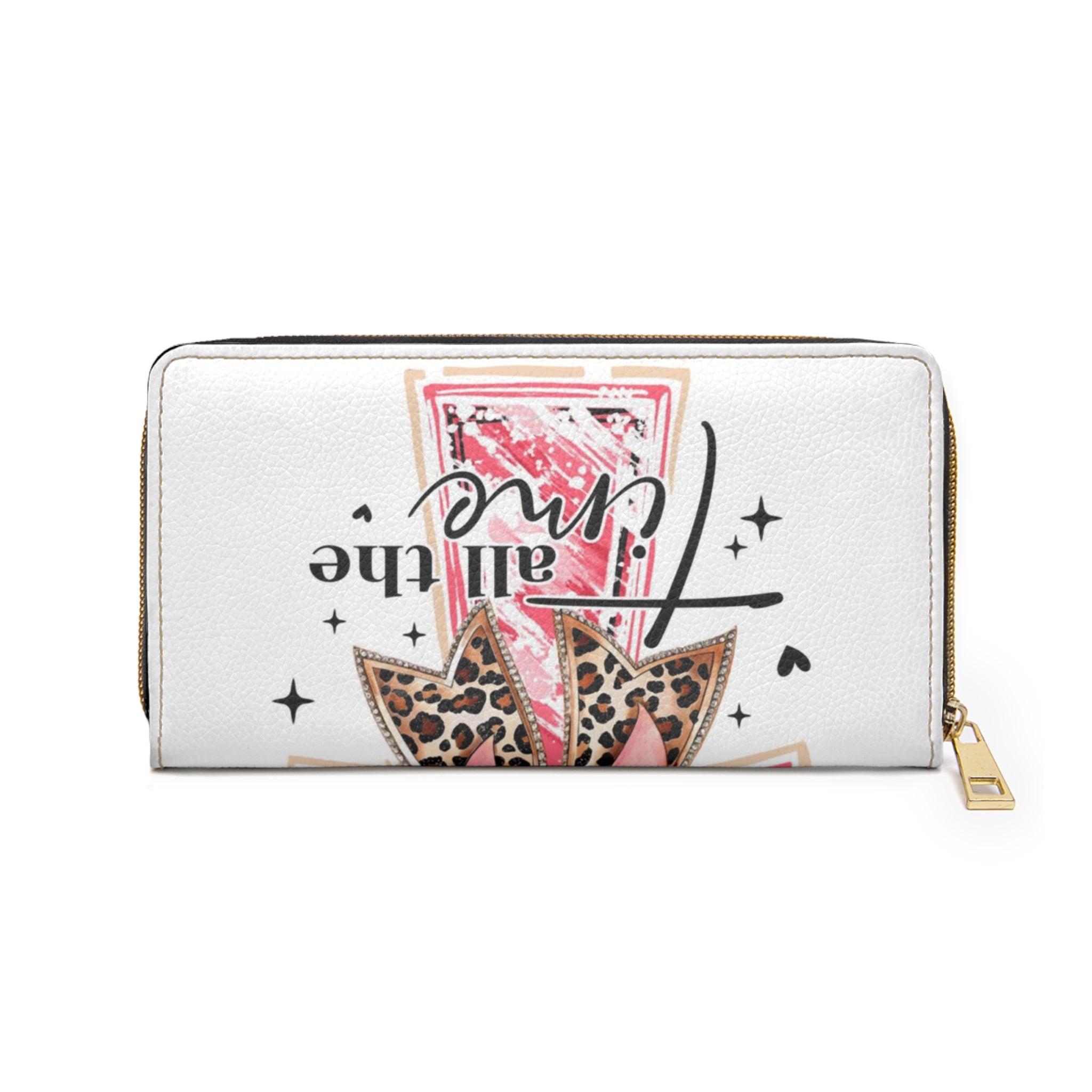 God Is Good Zipper Wallet — Pink Leopard Bow Faith Wallet