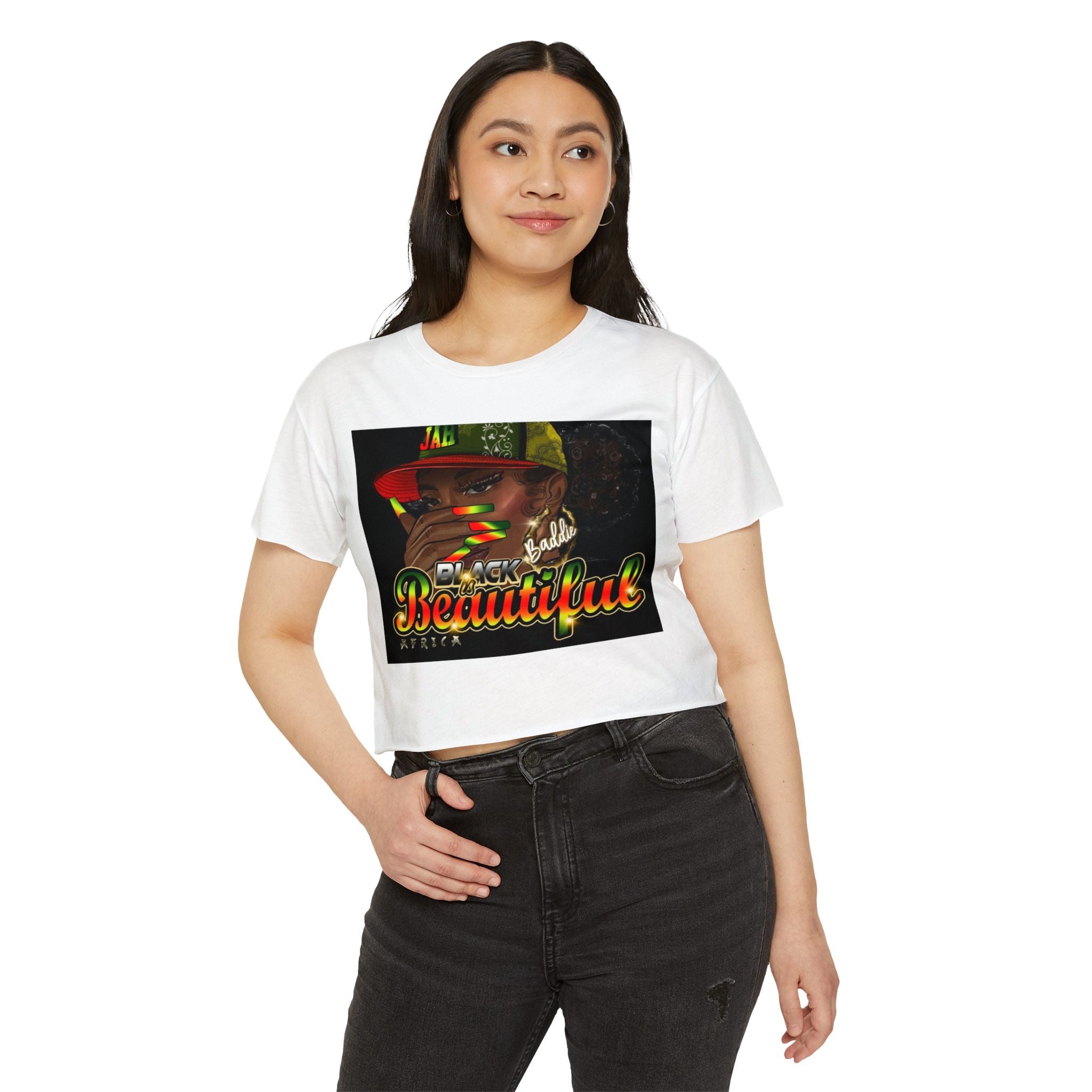 Black Beautiful Crop Top — "Black History Always" Festival Tee