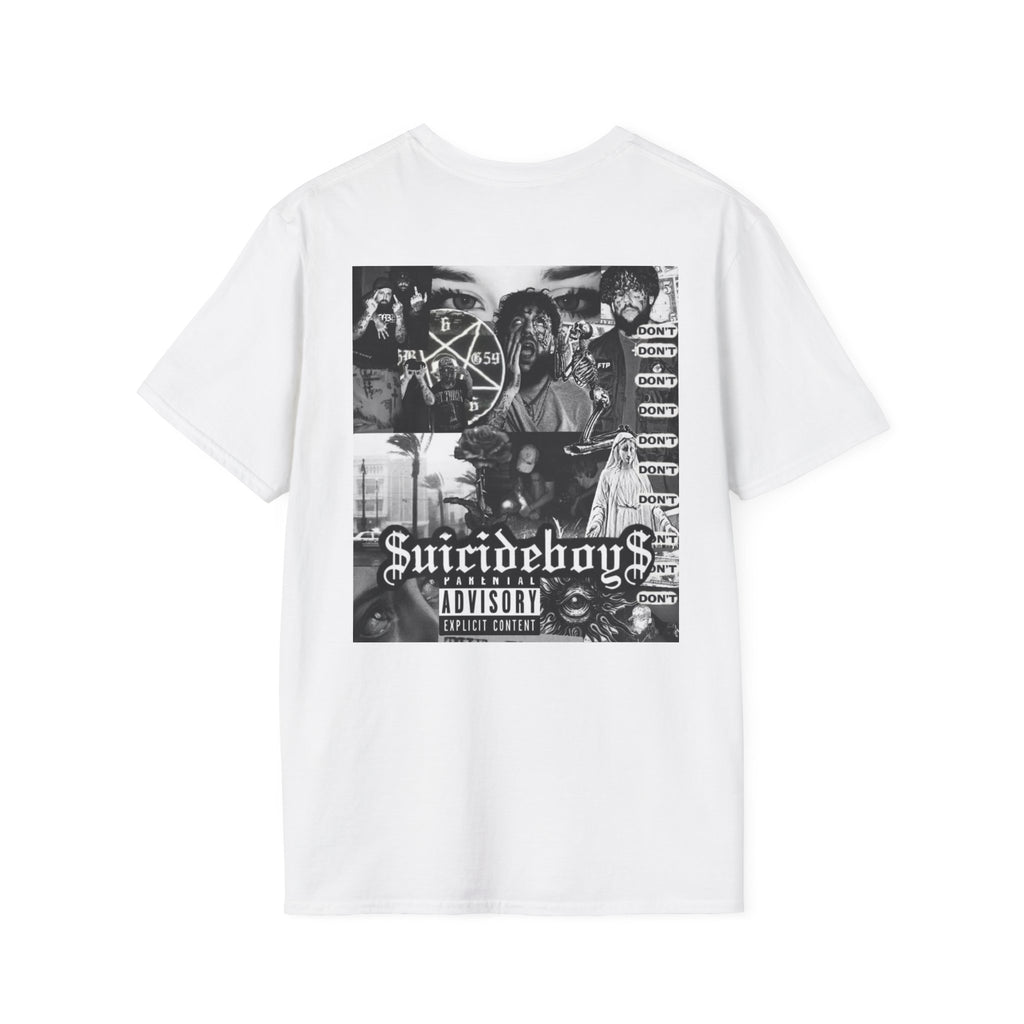 Suicideboys Graphic T-Shirt — Black & White Rap Crew Photo Tee