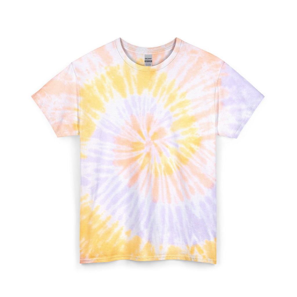 Tie Dye Tee — Blue Spiral Skull "We Do Recover" Back Graphic