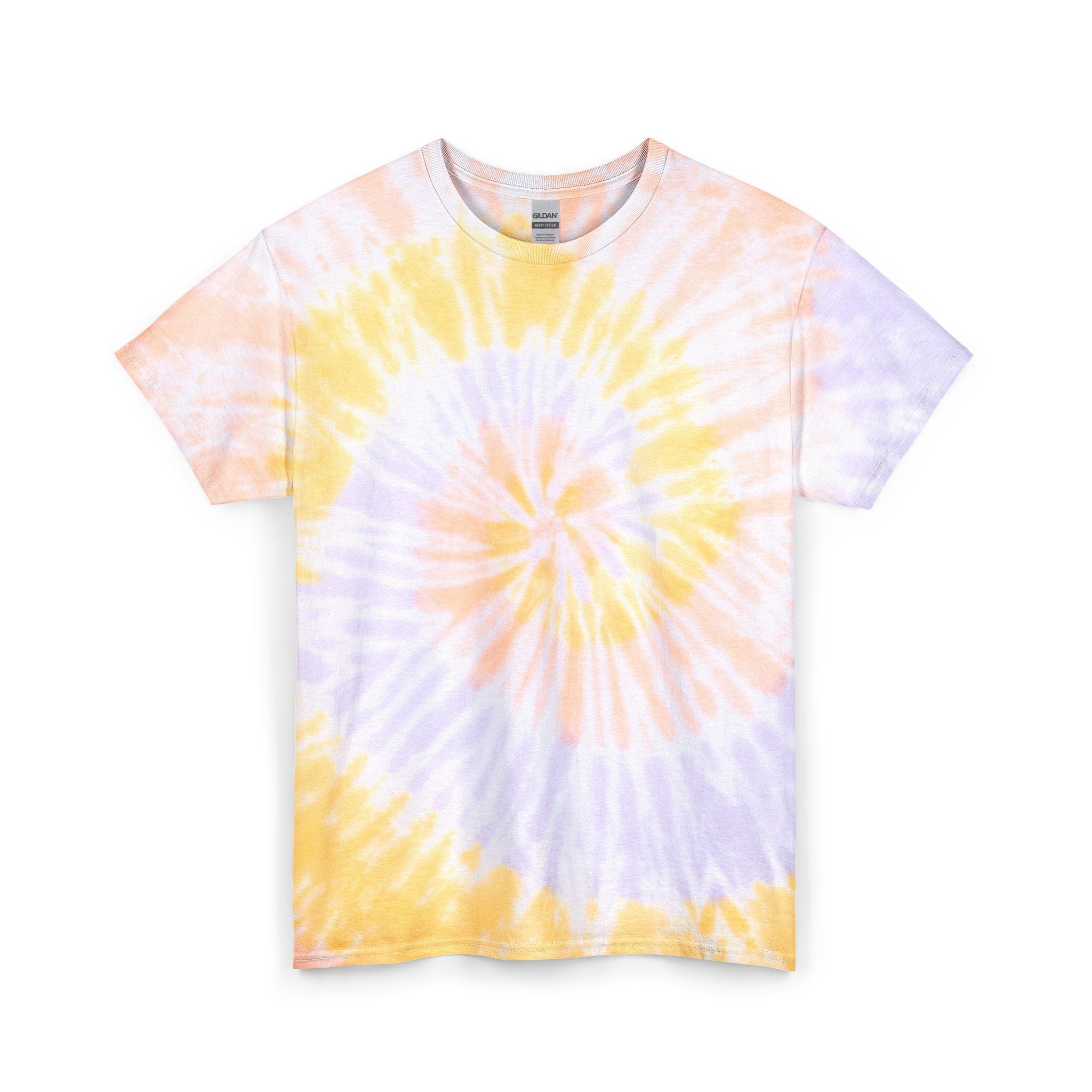 Tie Dye Tee — Blue Spiral Skull "We Do Recover" Back Graphic