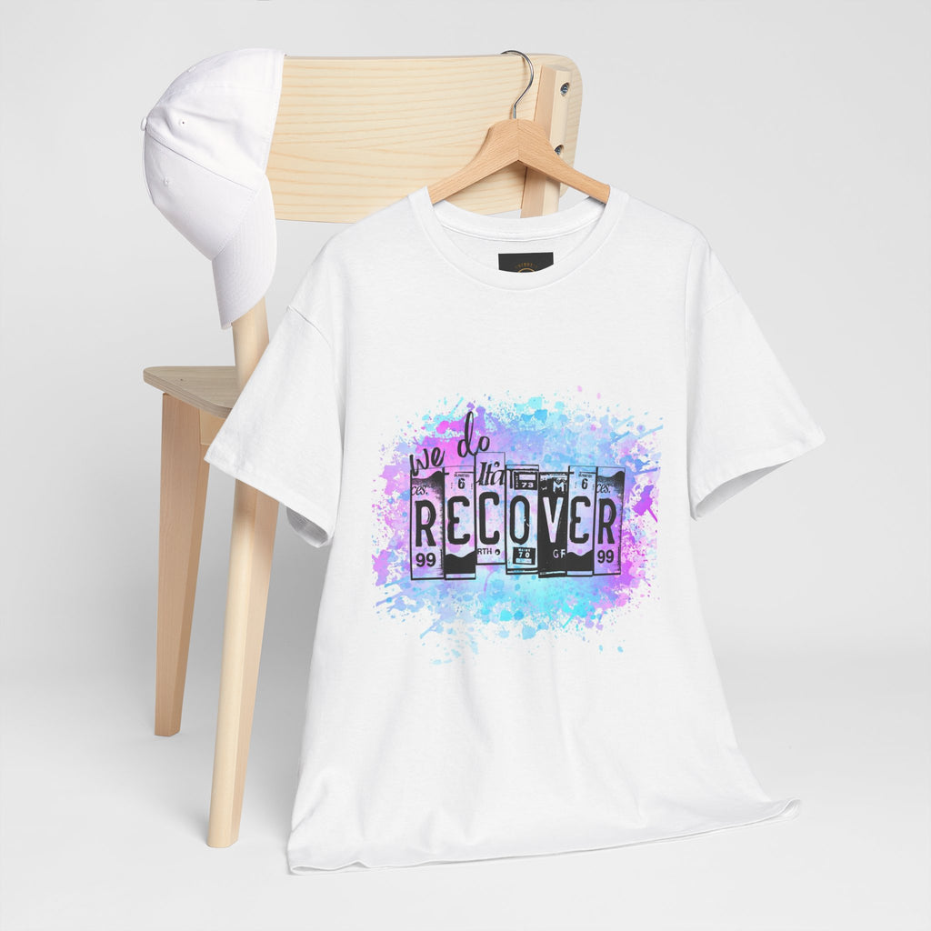 Overdose Awareness T-Shirt — 'We Do Recover' Purple Ribbon Recovery Tee