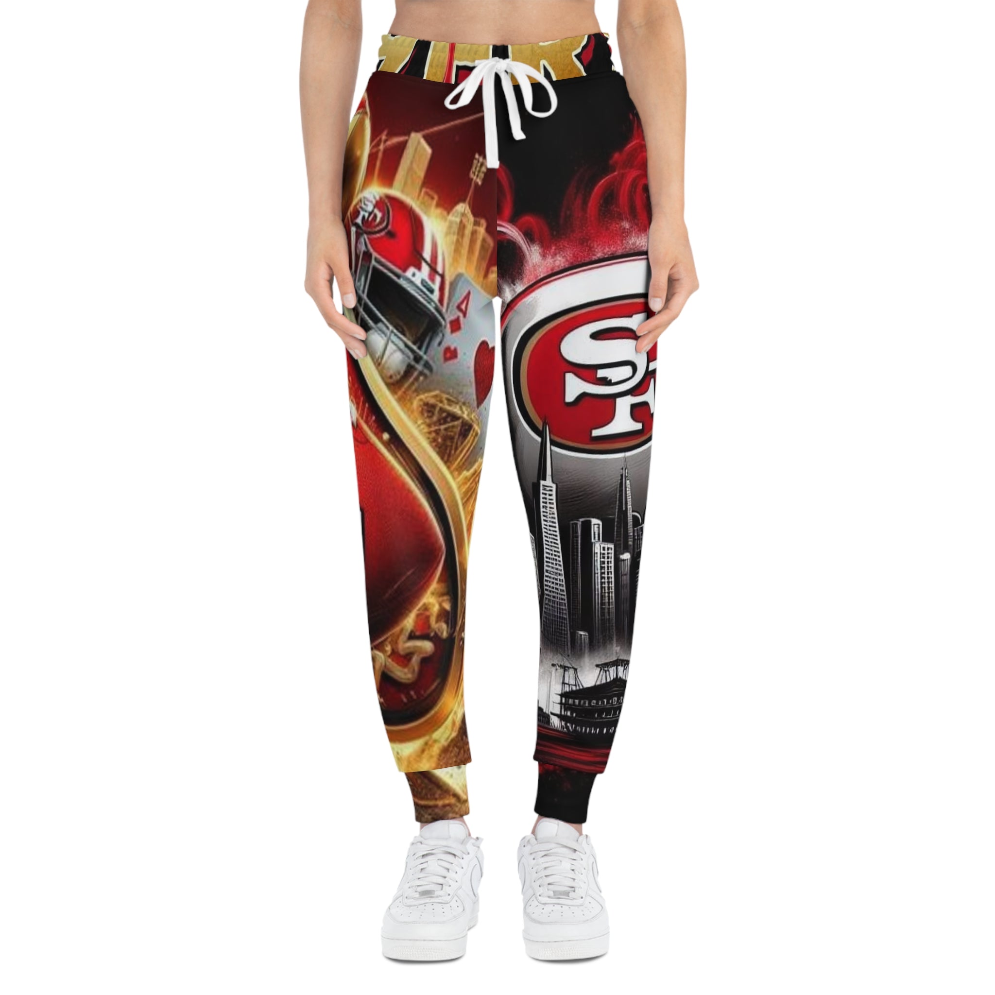 San Francisco 49ers Athletic Joggers – All-Over Print Fan Sweatpants