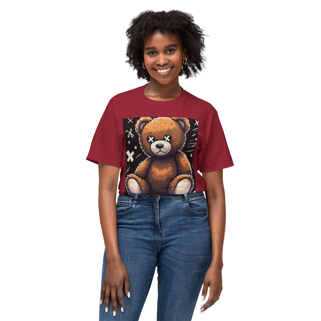 T-Shirt — Vintage Injured Teddy Bear "I Never Look Back, I Have Back Pain" Graphic