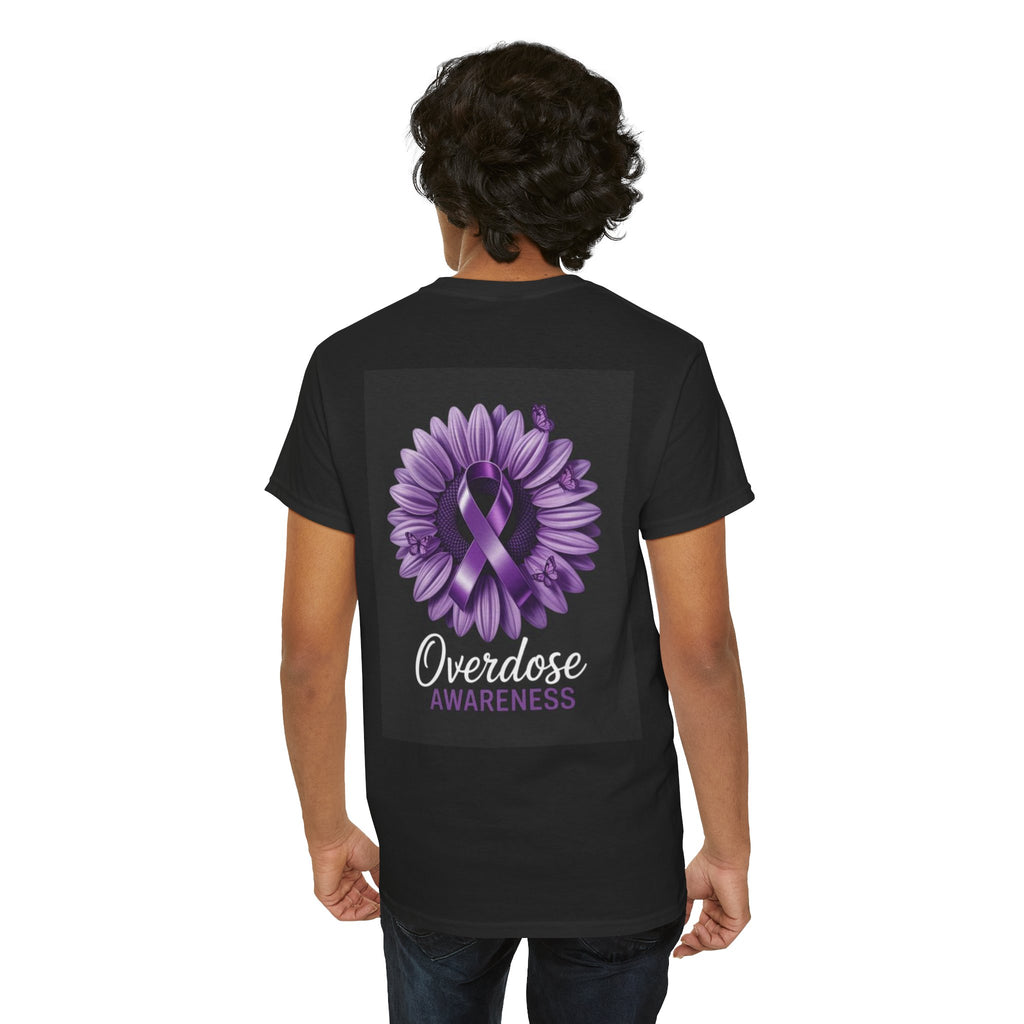 Overdose Awareness T-Shirt — 'We Do Recover' Purple Ribbon Recovery Tee