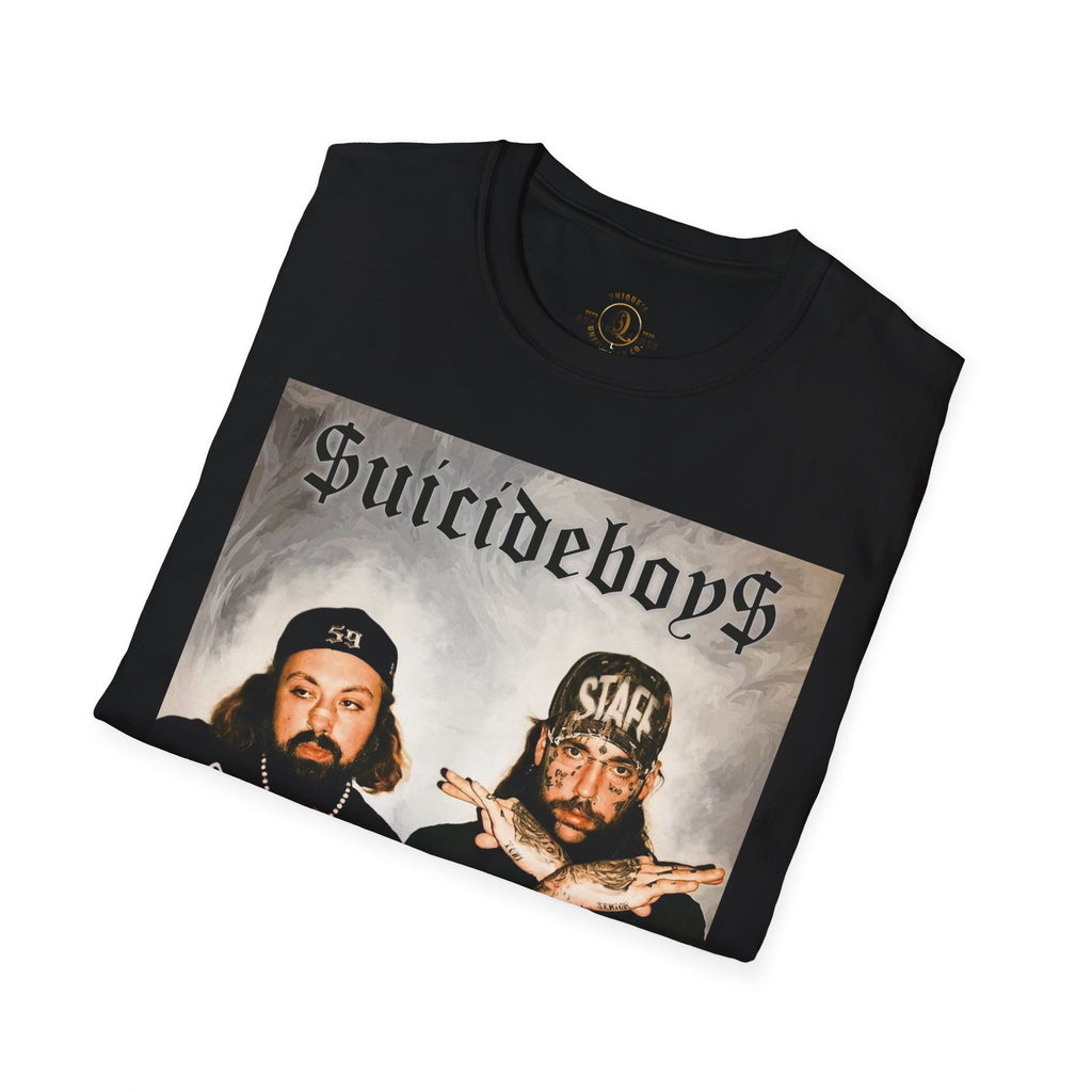 Suicideboys Graphic T-Shirt — Black & White Rap Crew Photo Tee