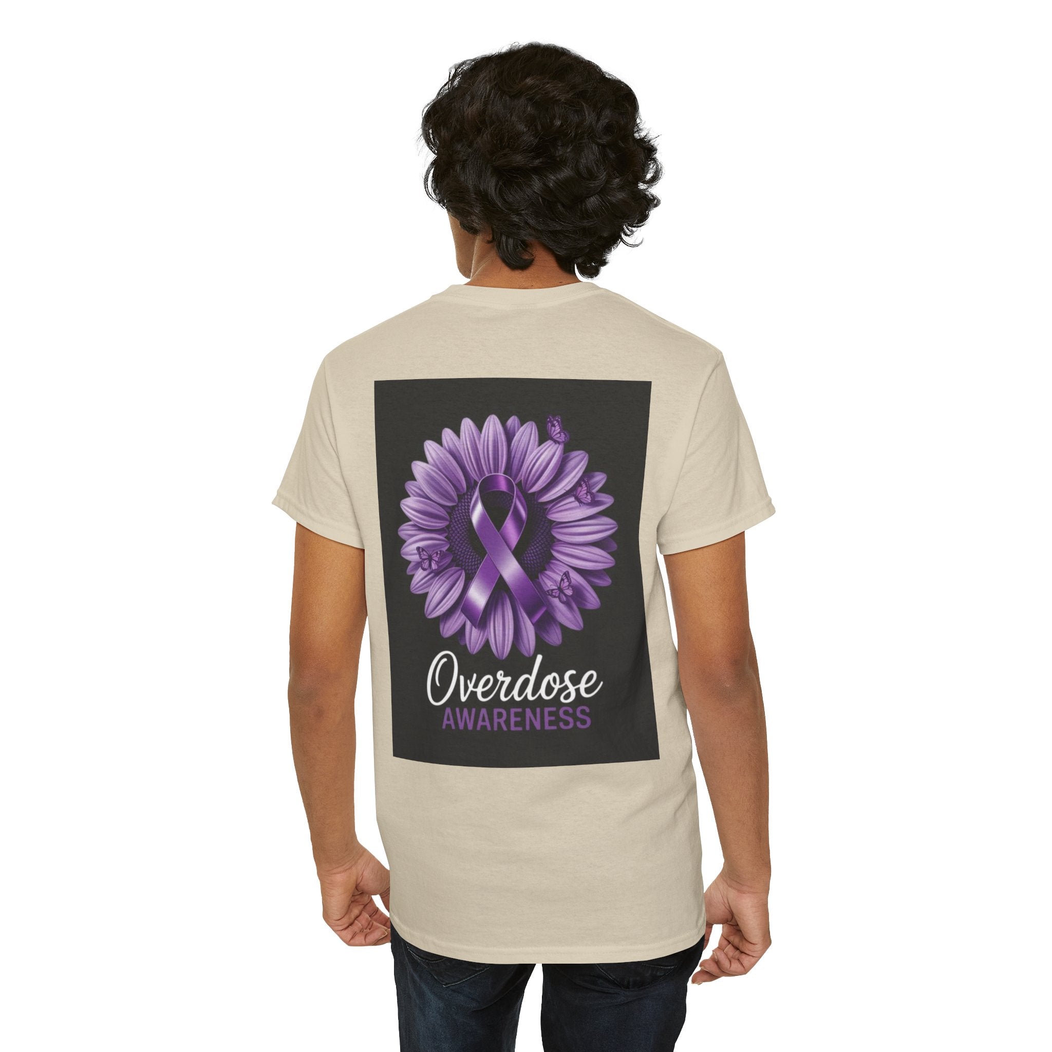Overdose Awareness T-Shirt — 'We Do Recover' Purple Ribbon Recovery Tee