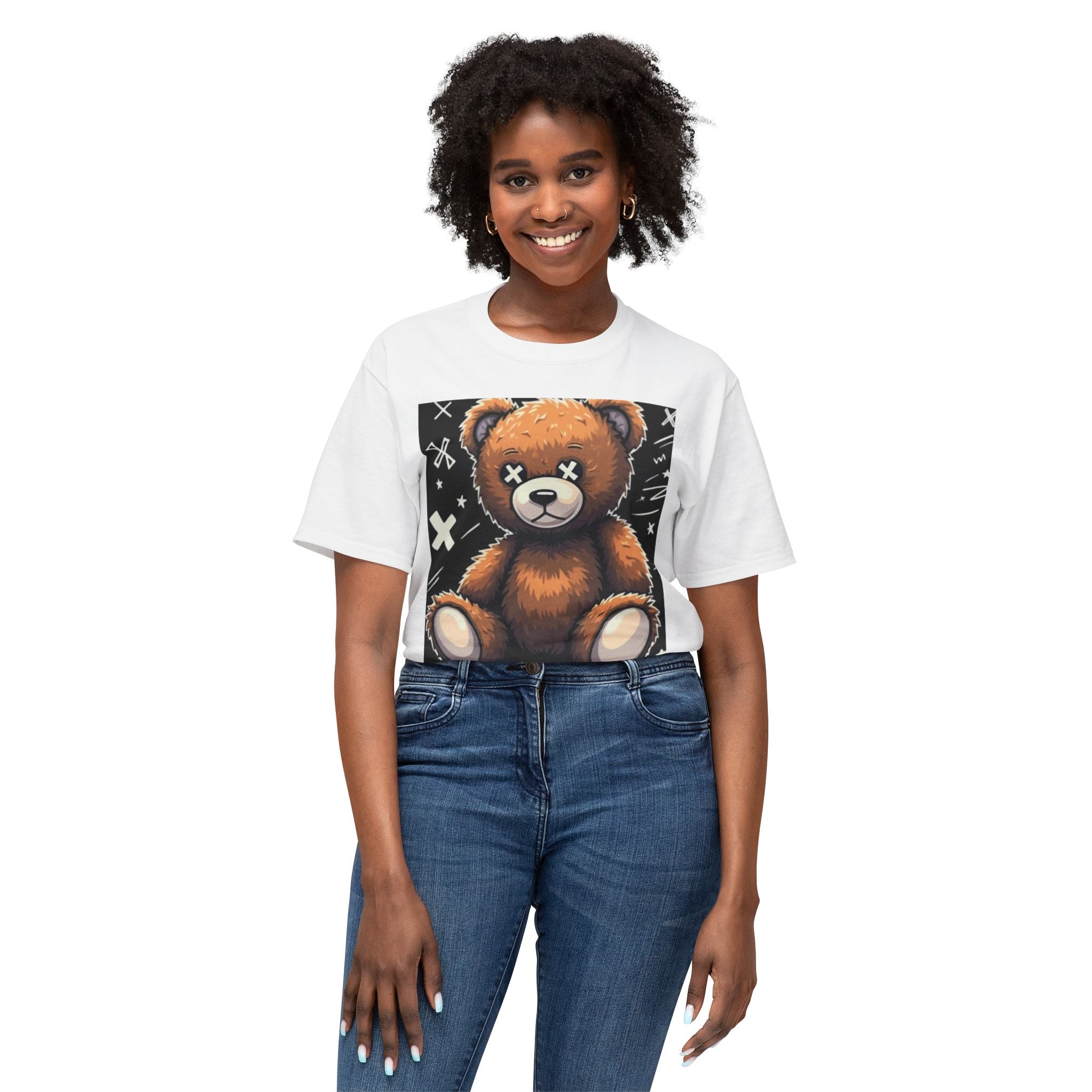 T-Shirt — Vintage Injured Teddy Bear "I Never Look Back, I Have Back Pain" Graphic