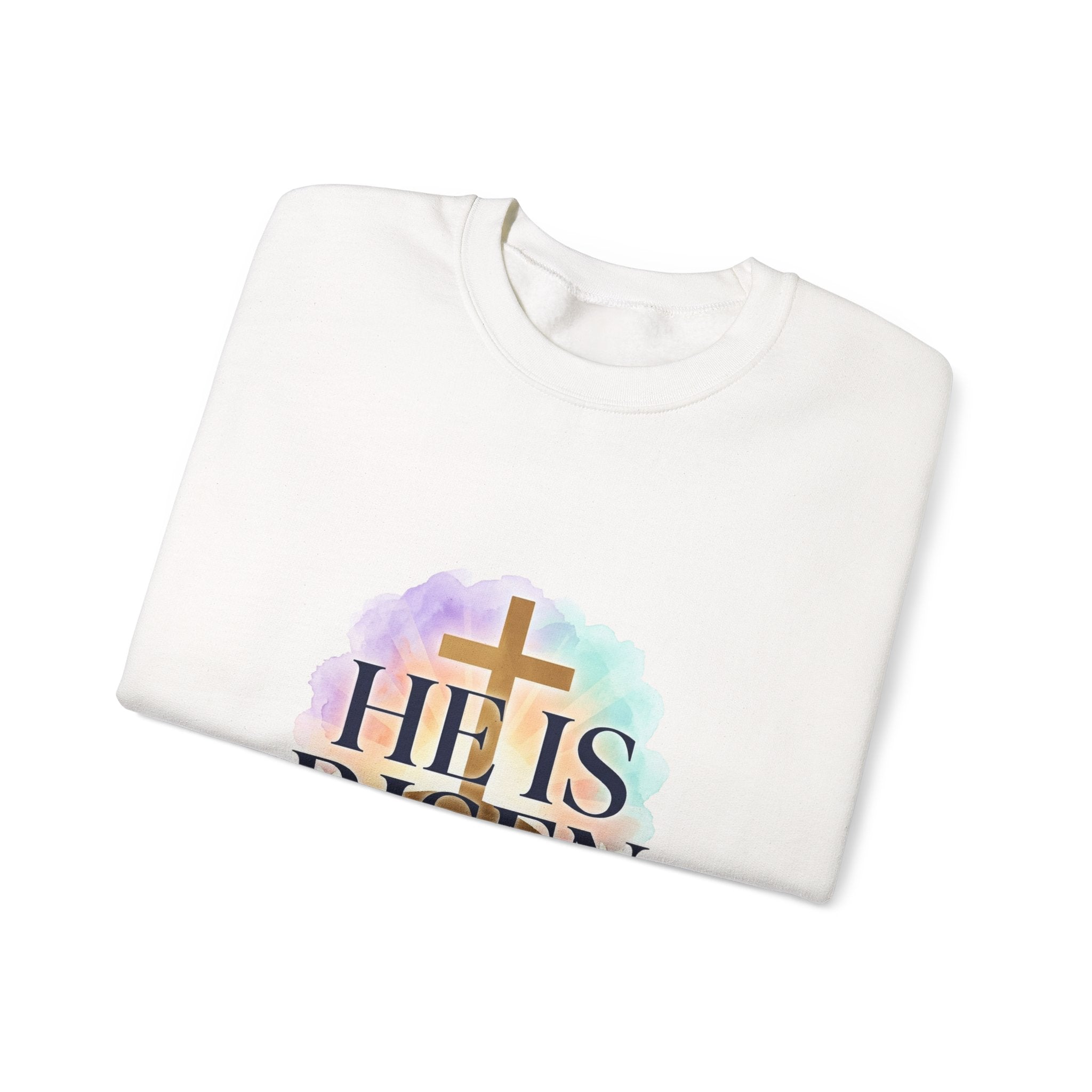 He Is Risen Sweatshirt | Christian Easter Resurrection Pastel Scripture