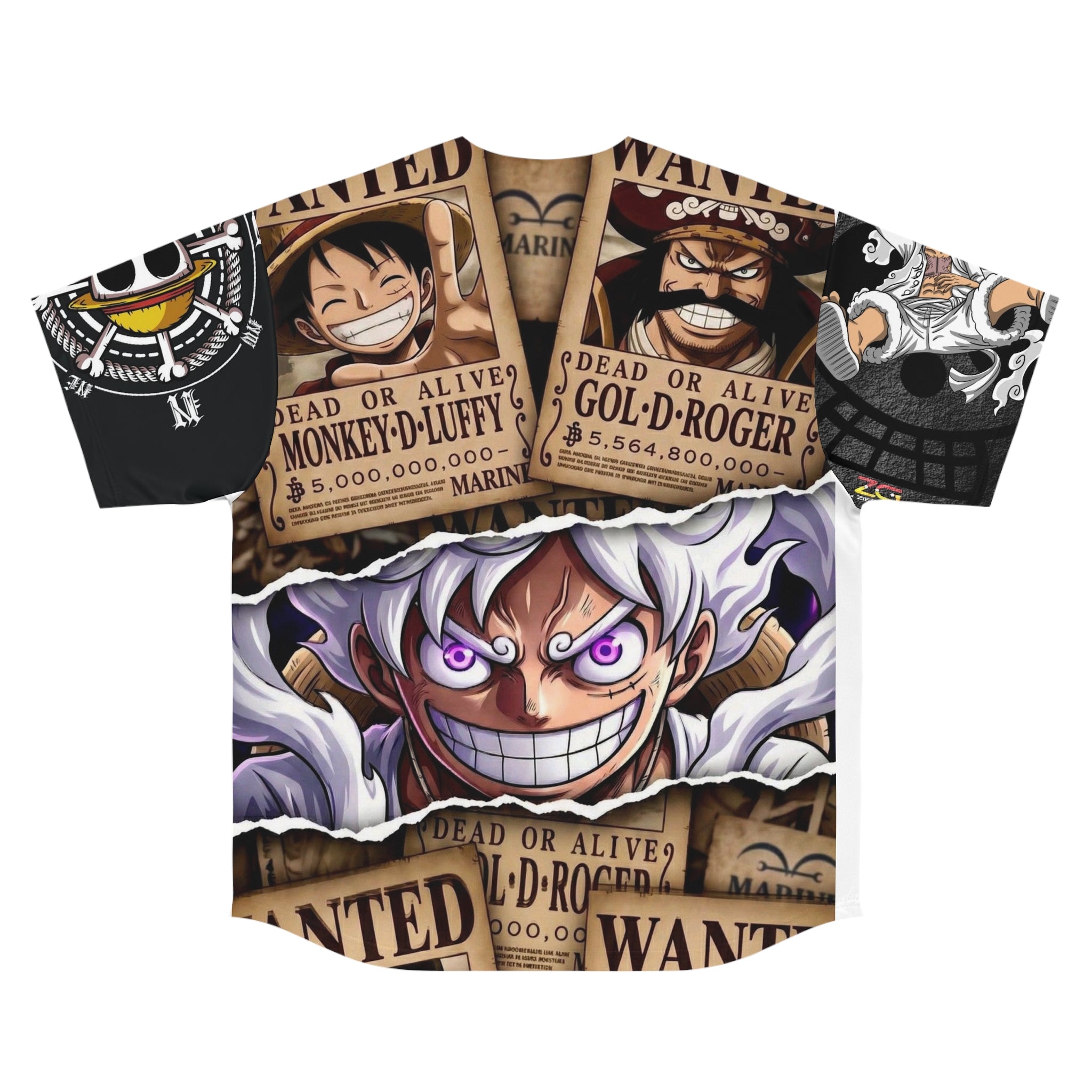 Anime Wanted Poster Baseball Jersey — Men’s All-Over Print One Piece Design