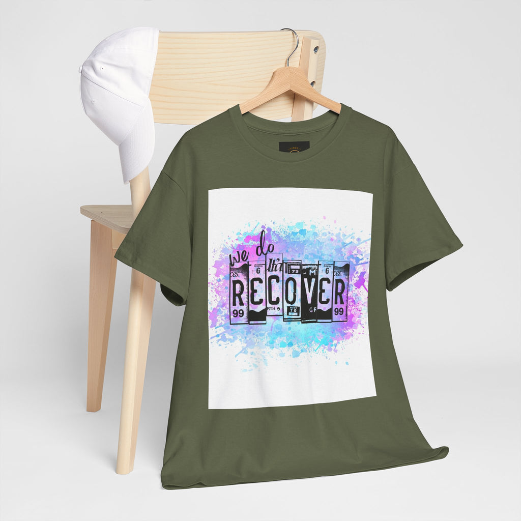 Overdose Awareness T-Shirt — 'We Do Recover' Purple Ribbon Recovery Tee