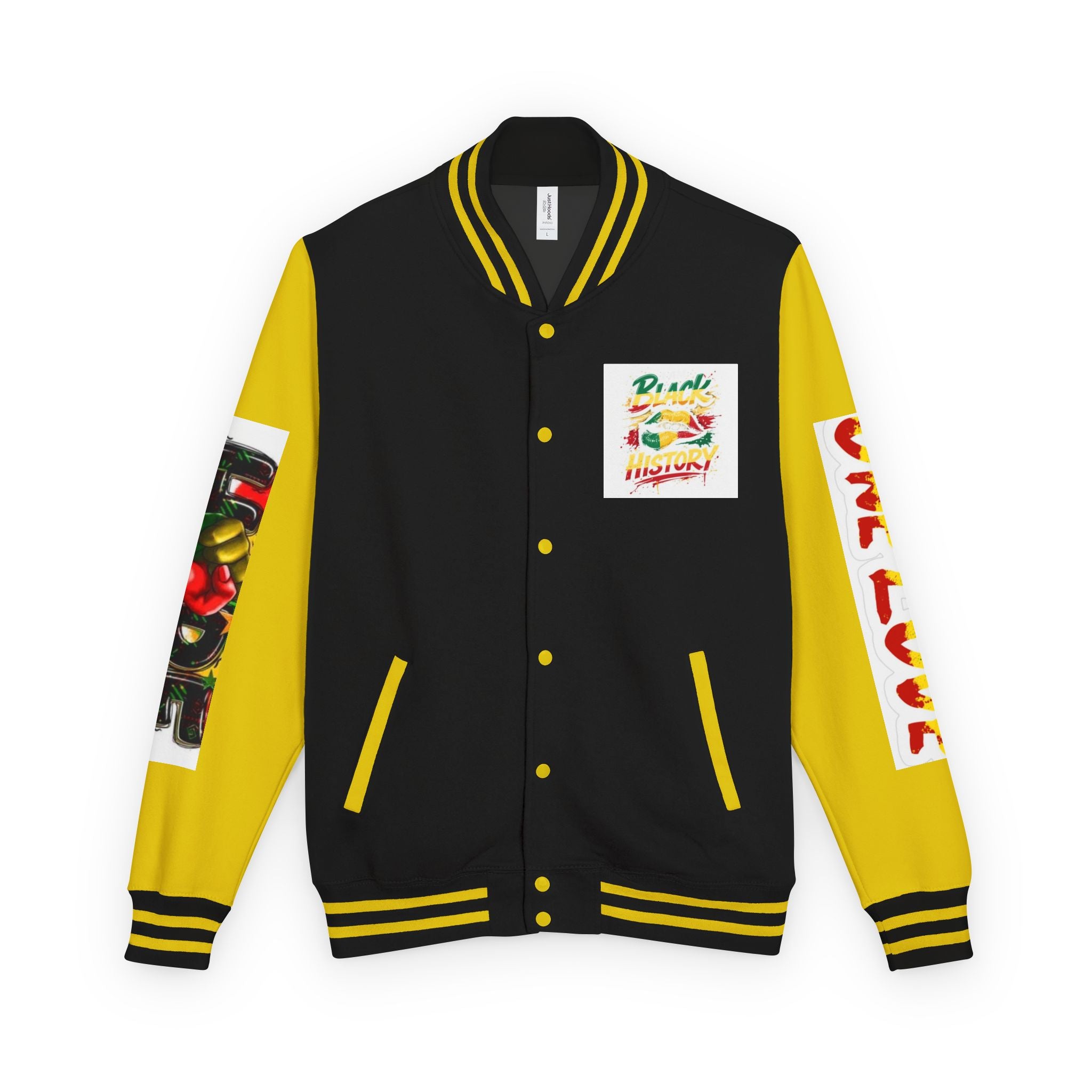 Black and Proud Letterman Jacket - 'One Love' Rasta Varsity Jacket