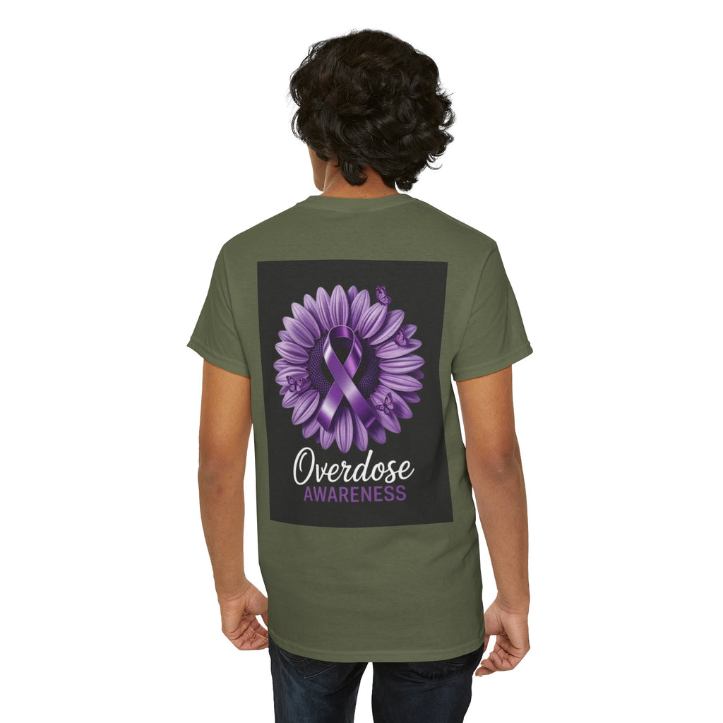 Overdose Awareness T-Shirt — 'We Do Recover' Purple Ribbon Recovery Tee