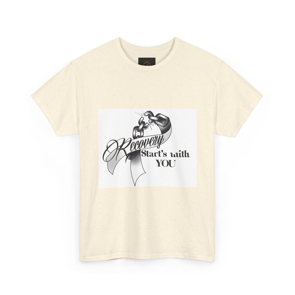 Recovery Starts With You Tee — Rose & Ribbon Awareness T‑Shirt