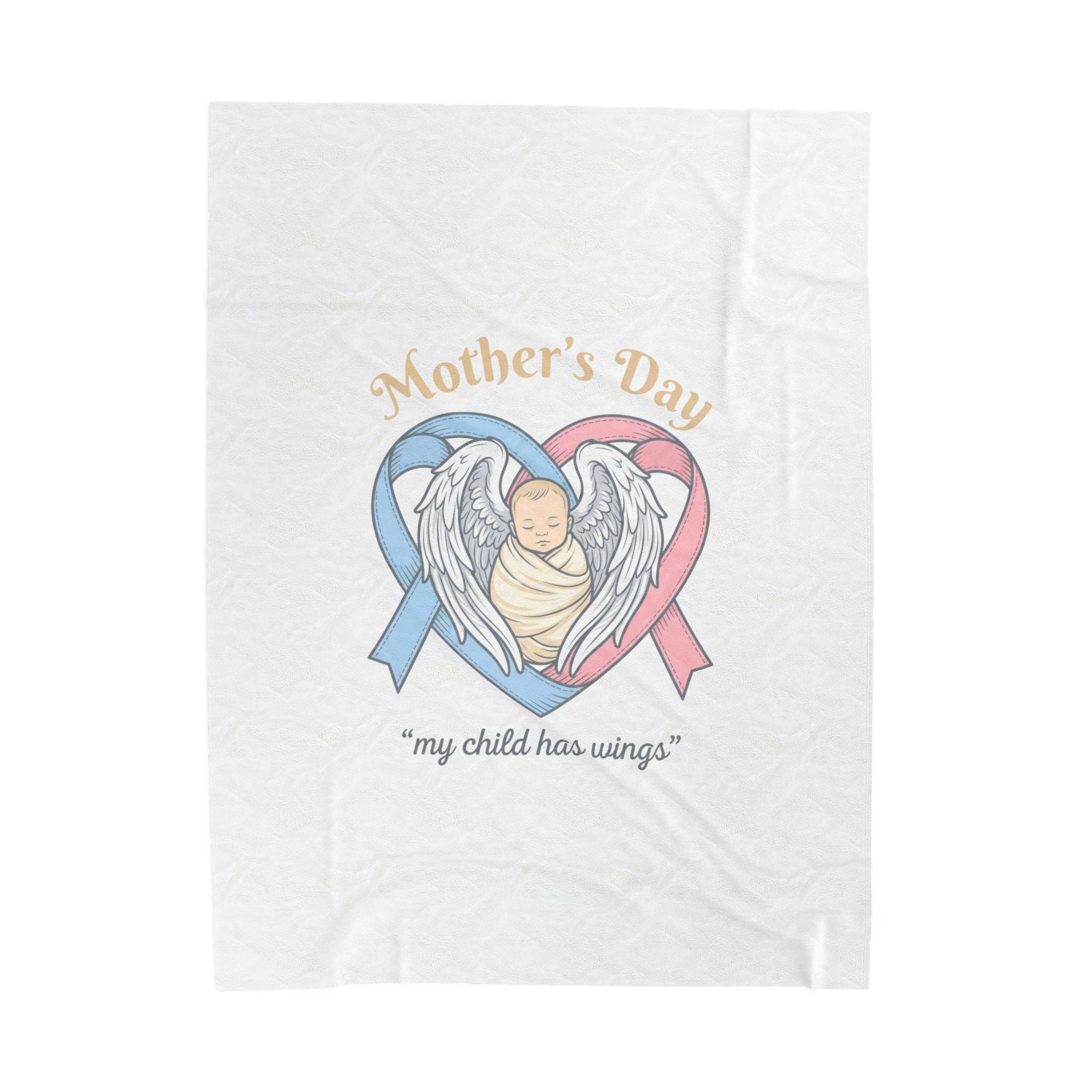 Mother's Day Memorial Blanket | Mother's Day typographic, bereavement mom blanket