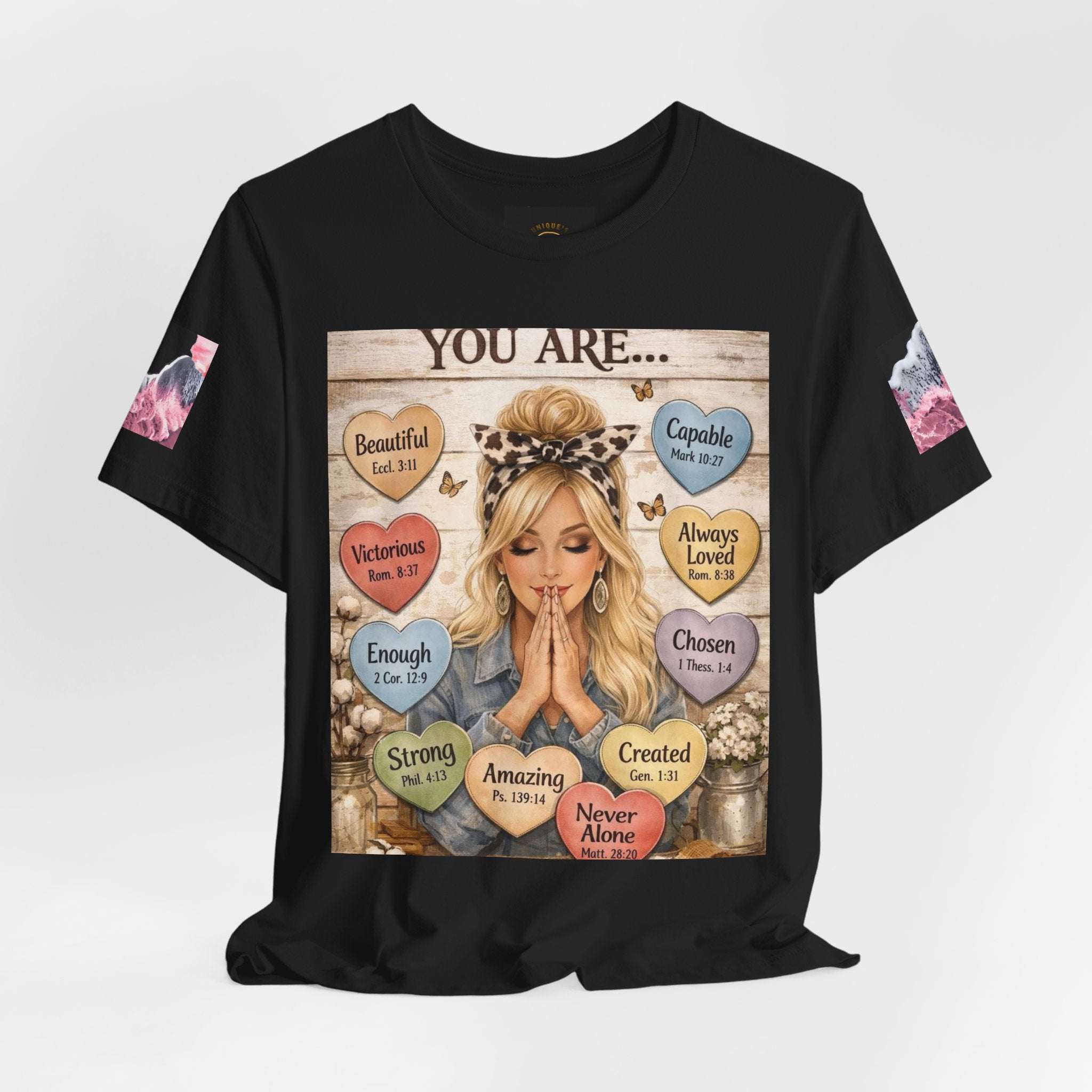 Faith-Based Graphic Tee — "You Are..." Inspirational Scripture Design