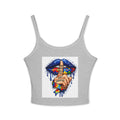 Crop Tank Top — Shushing Rainbow Lips with "I Don’t Understand" Finger Tattoo