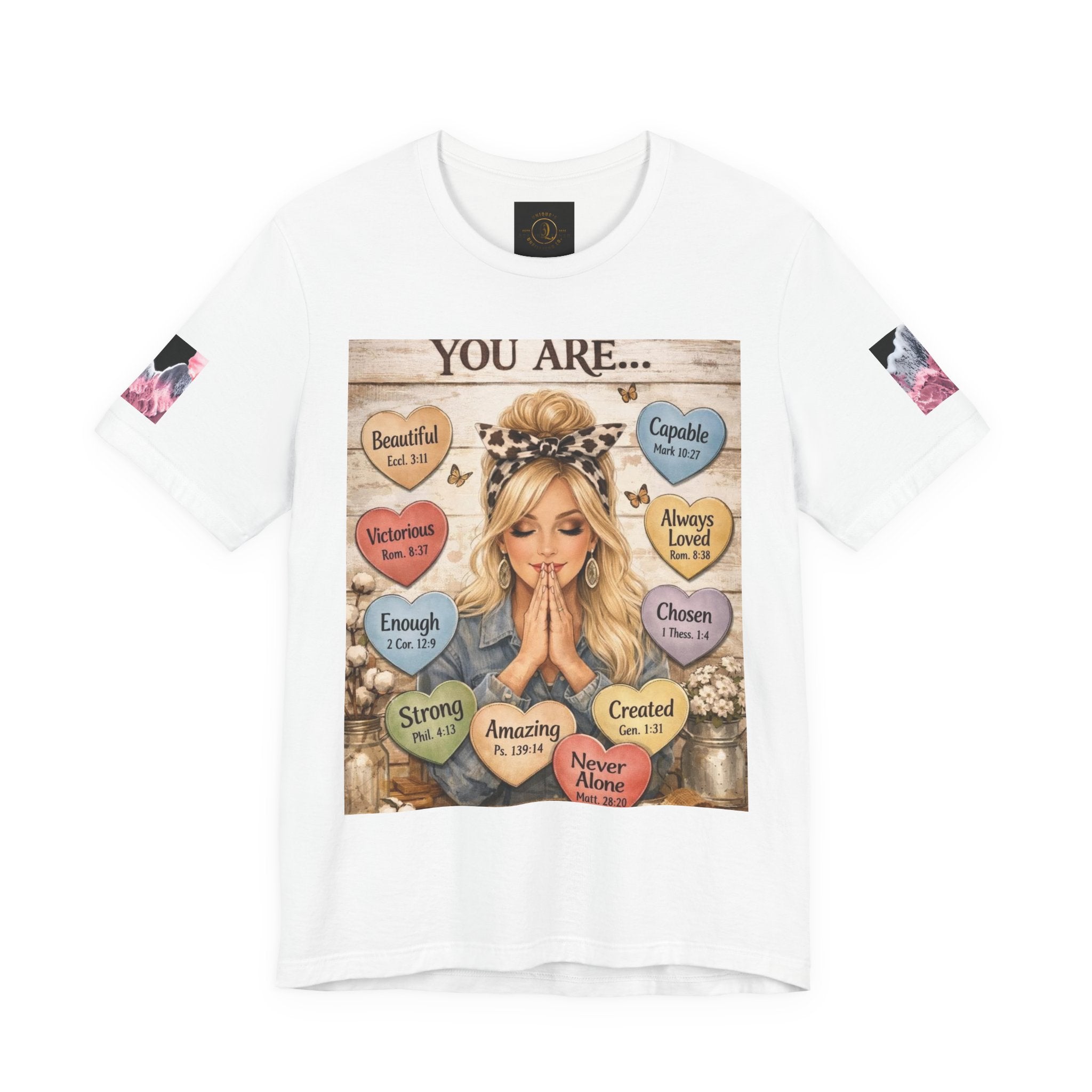 Faith-Based Graphic Tee — "You Are..." Inspirational Scripture Design