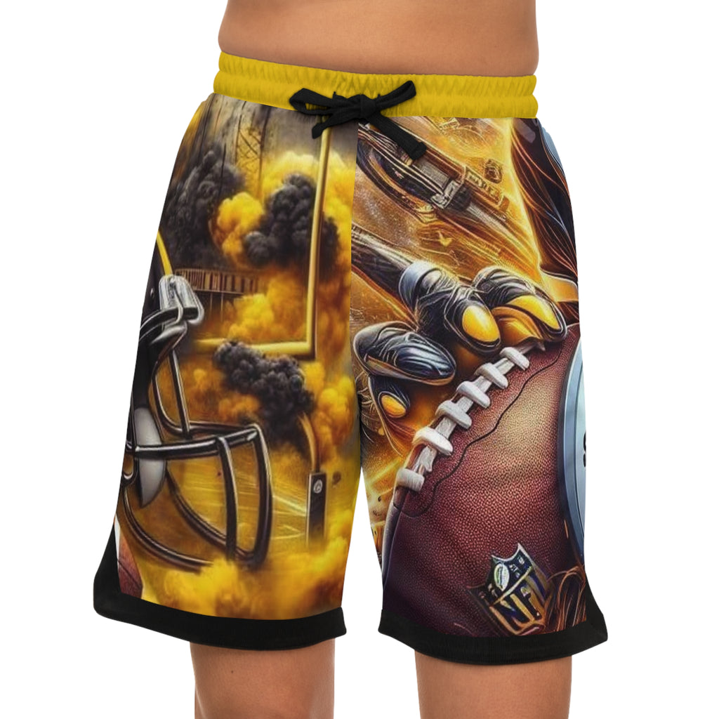 Pittsburgh Steelers Graphic Basketball Shorts — All-Over Print