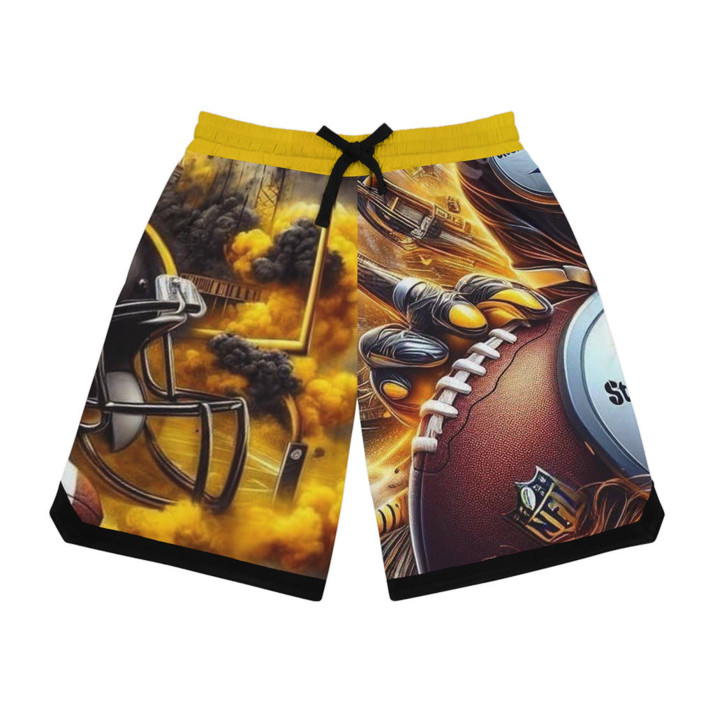 Pittsburgh Steelers Graphic Basketball Shorts — All-Over Print