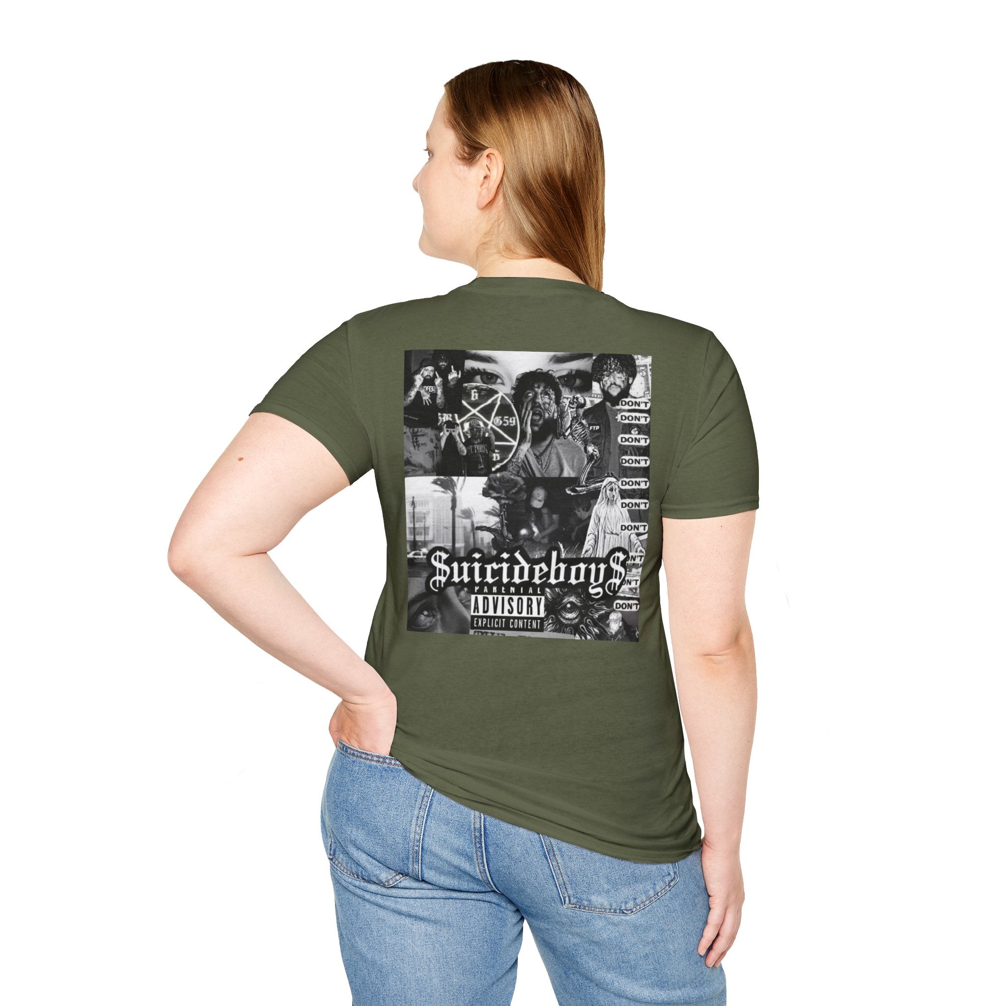 Suicideboys Graphic T-Shirt — Black & White Rap Crew Photo Tee