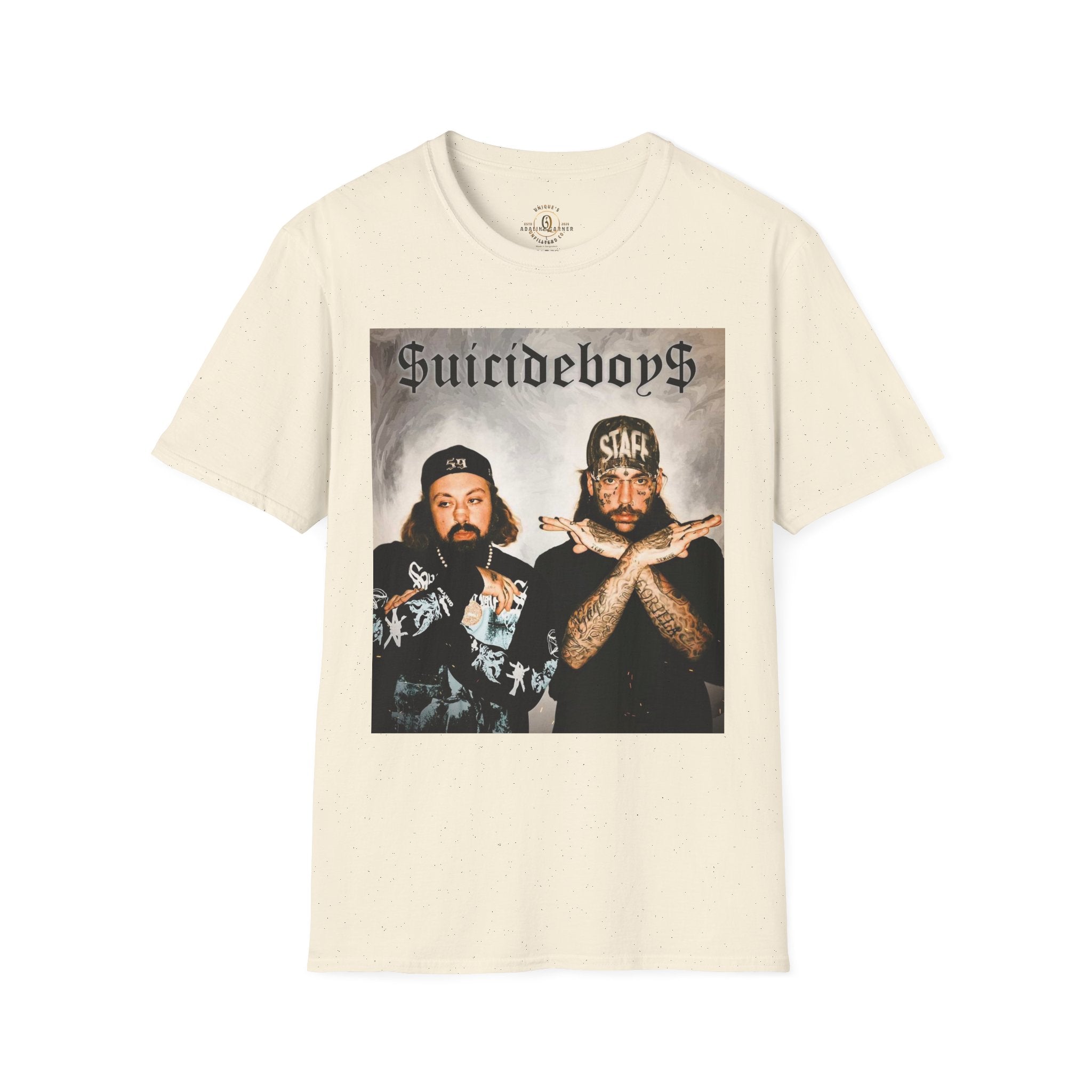 Suicideboys Graphic T-Shirt — Black & White Rap Crew Photo Tee
