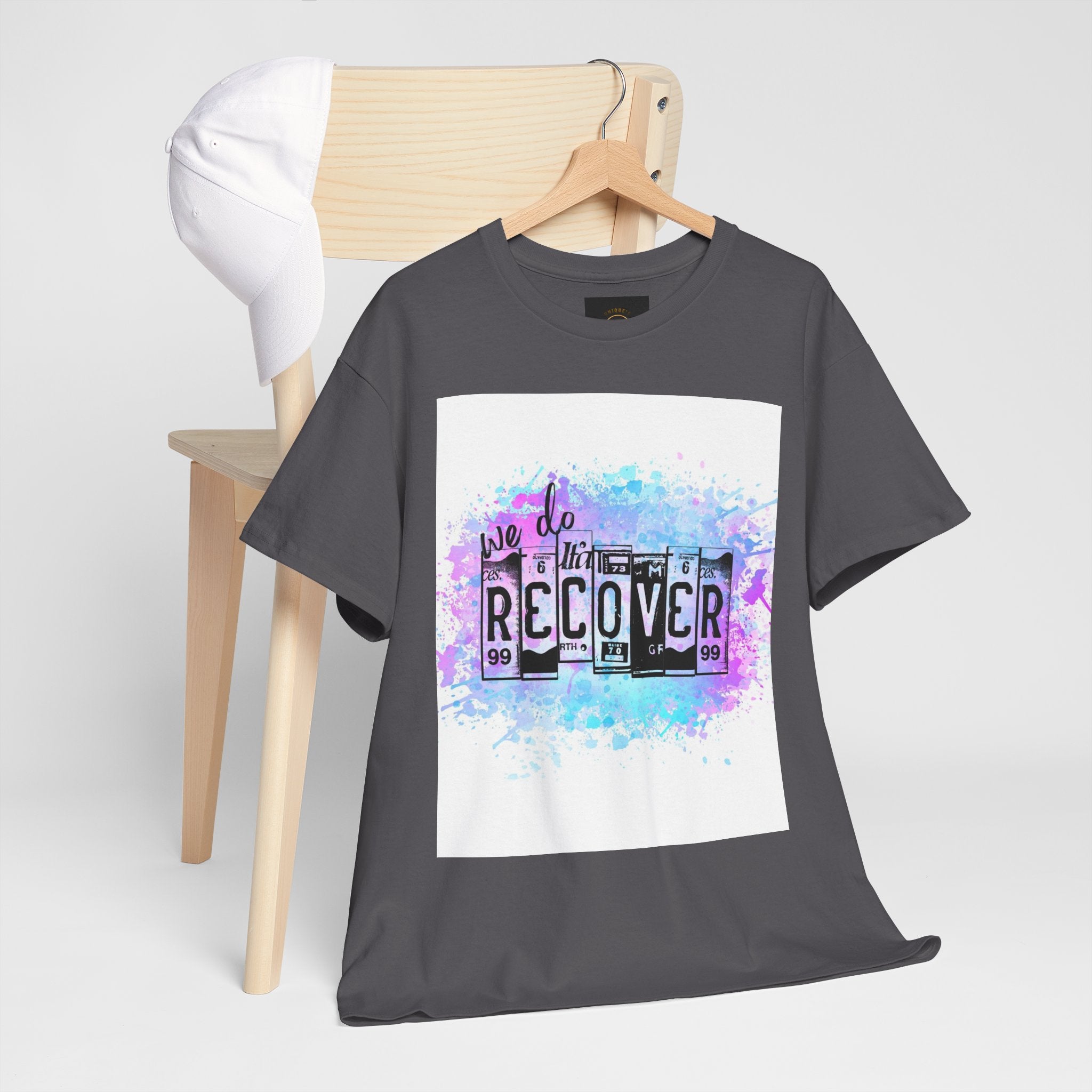 Overdose Awareness T-Shirt — 'We Do Recover' Purple Ribbon Recovery Tee