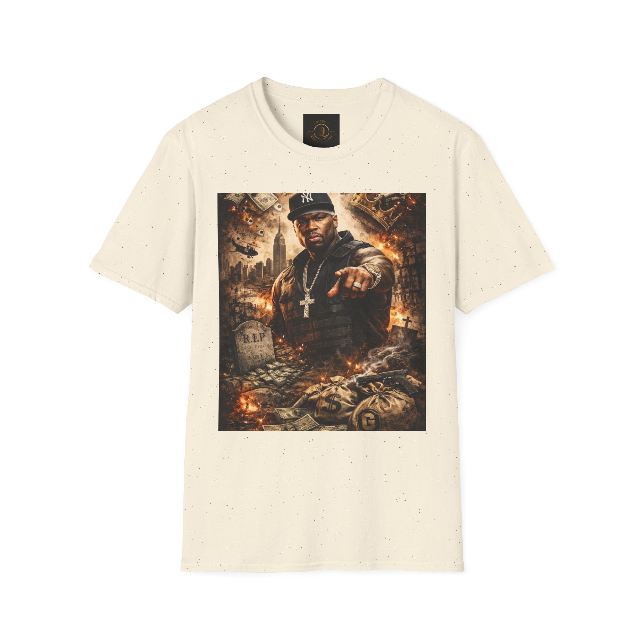 Hip-Hop Tribute T-Shirt — Gritty Urban Portrait Graphic